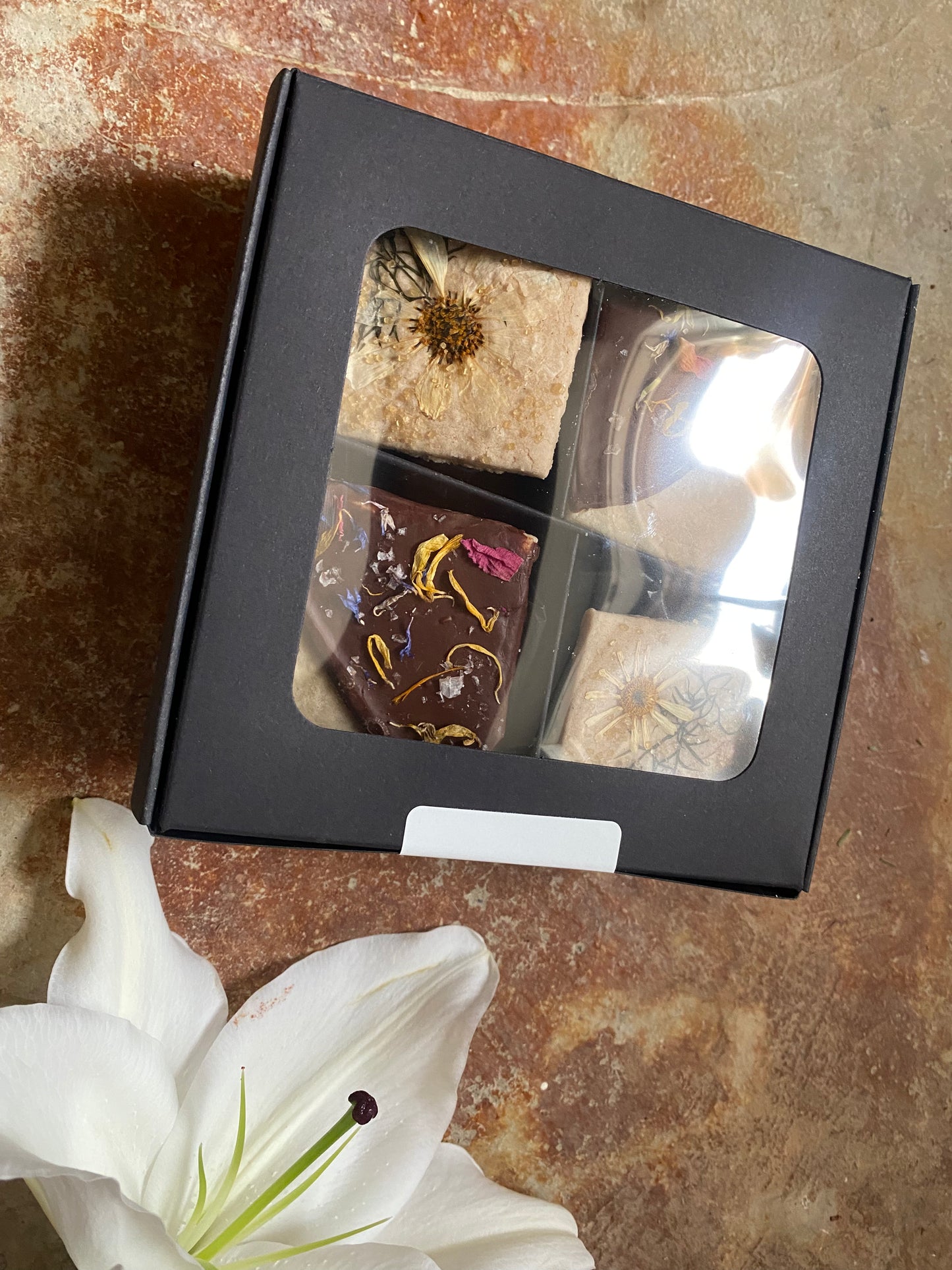 Assorted botanical shortbread cookies